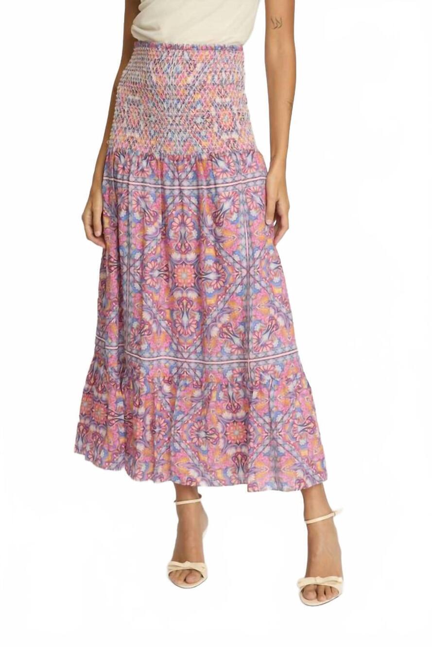 NEW CABALLERO chablis maxi skirt in petal tapestry